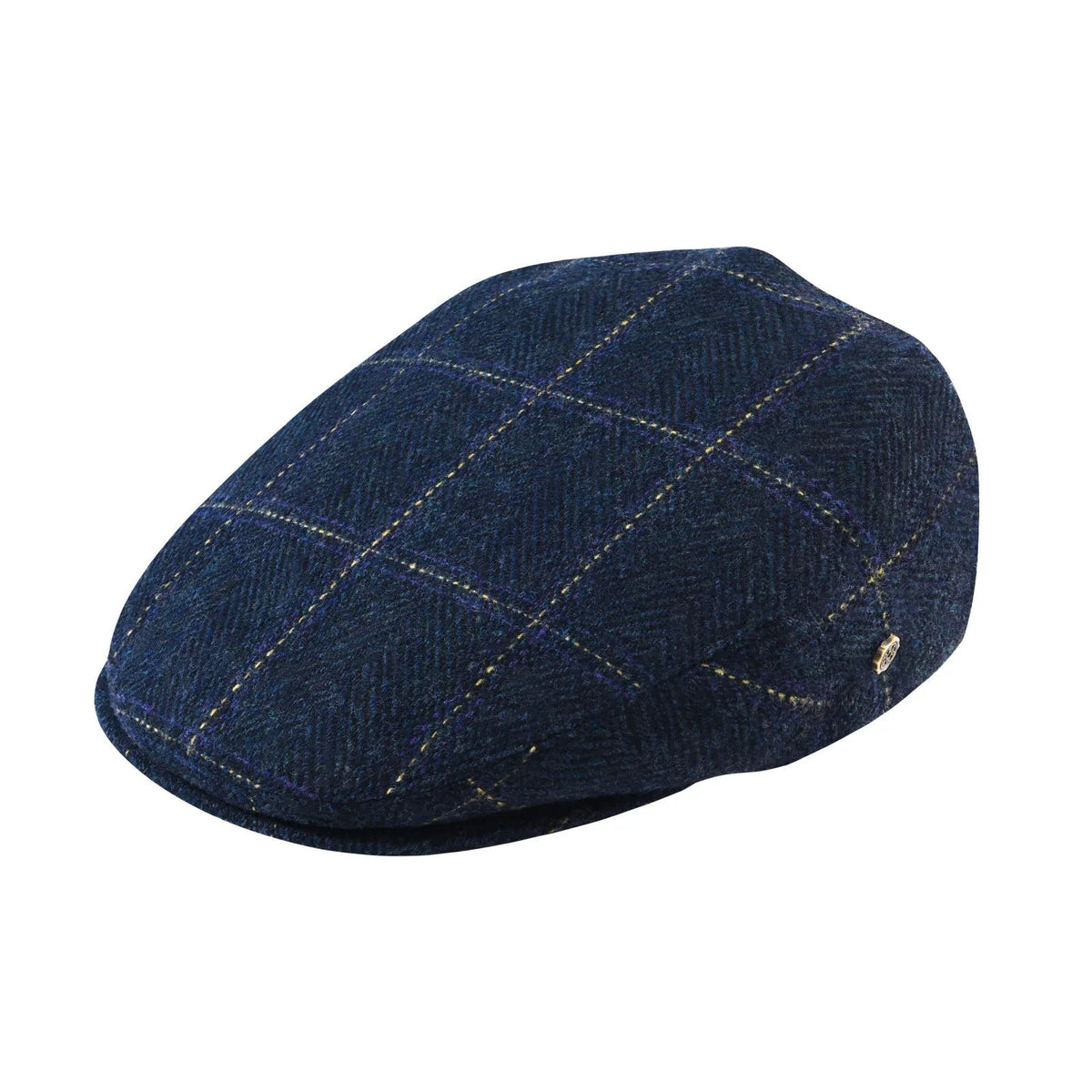 Men's Classic Herringbone Flat Cap Close Up