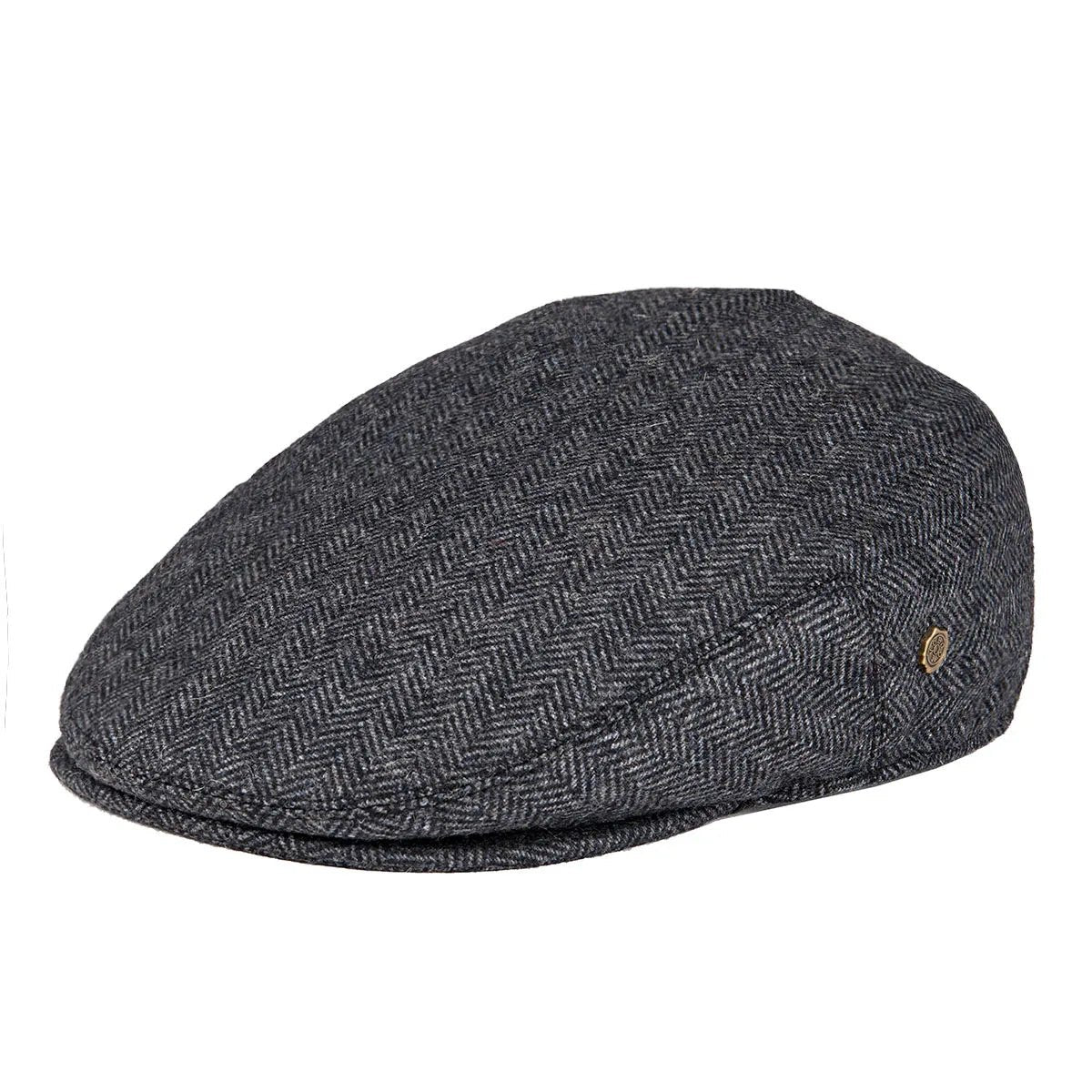 Men's Classic Herringbone Flat Cap Front