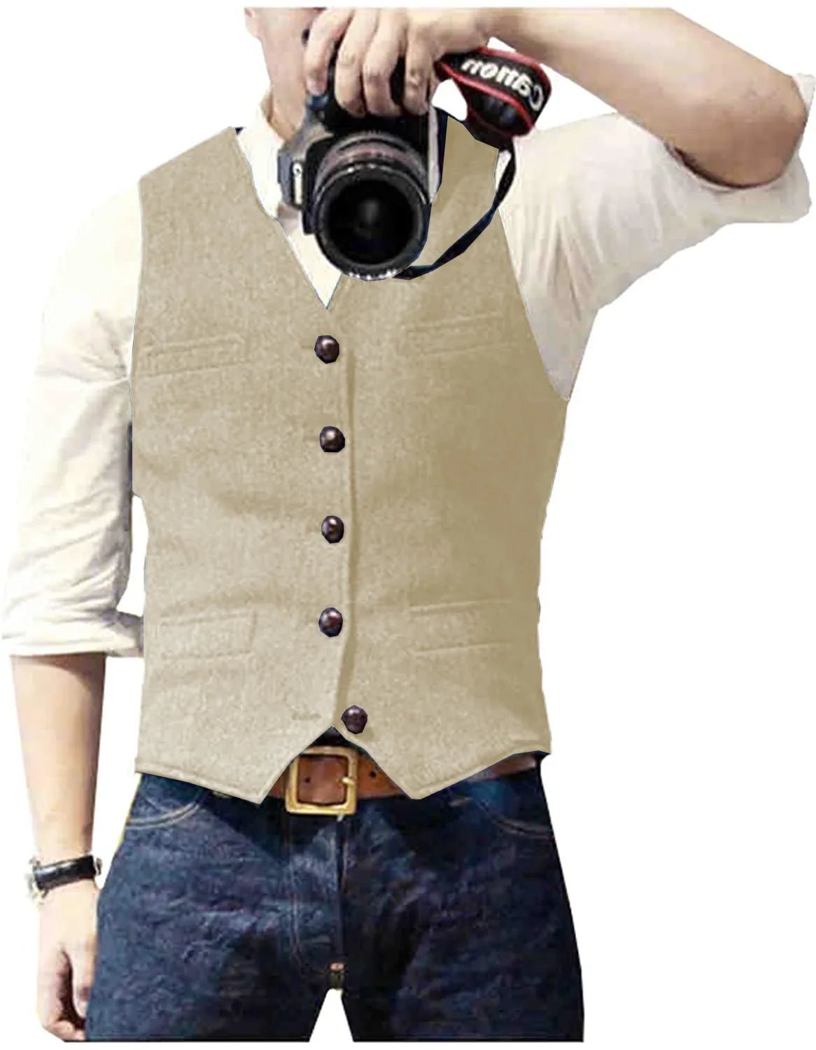 Men's Classic Herringbone Tweed Waistcoat | Smart Occasion Wear View 13