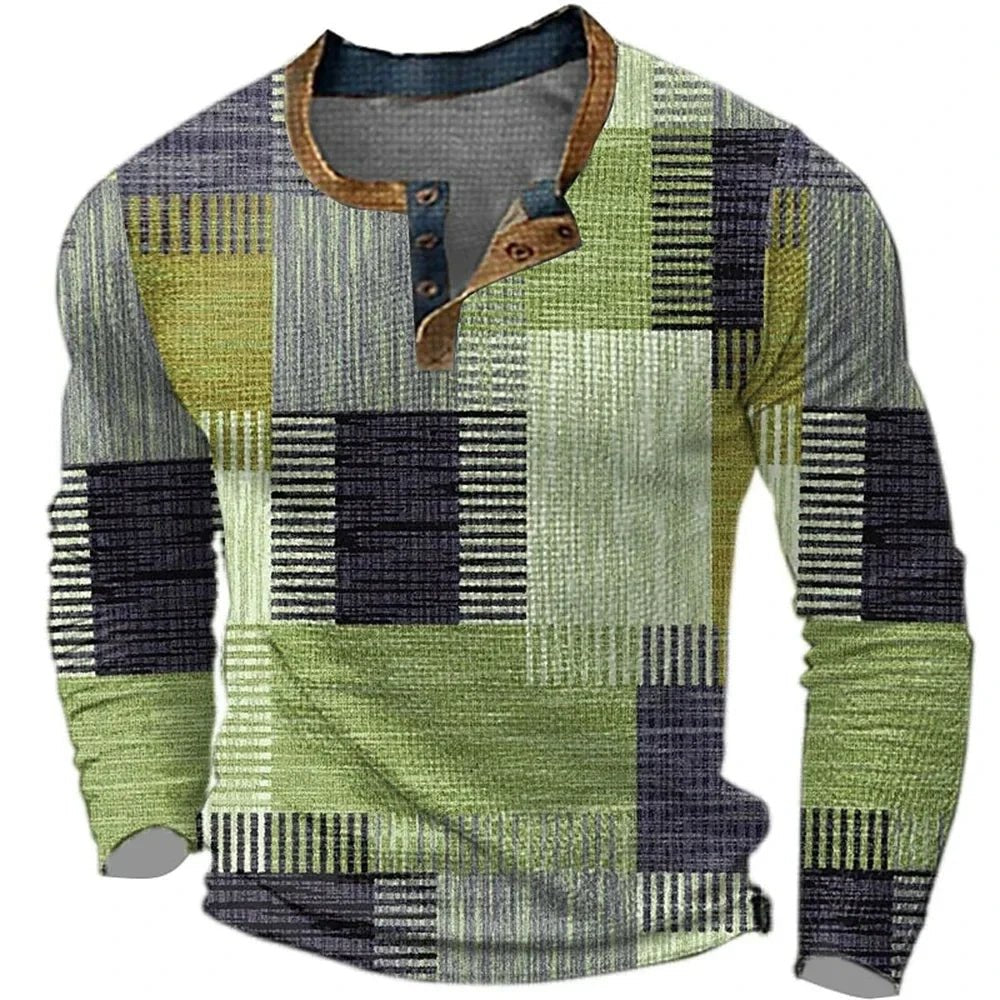 Men's Colorful Long Sleeve Casual Shirt Detail