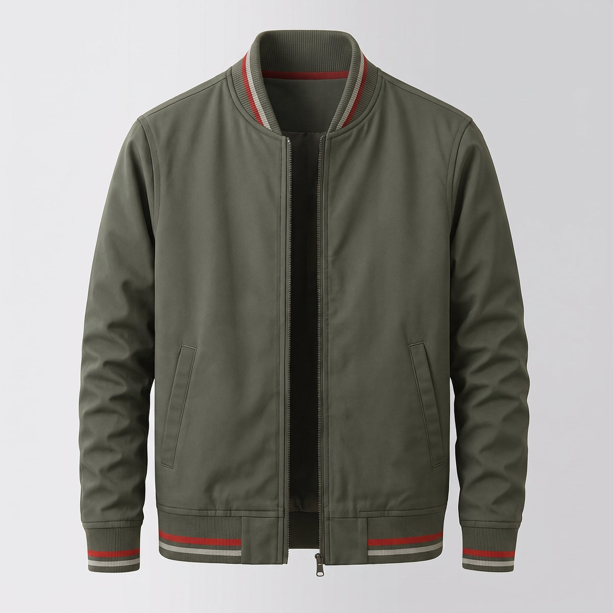 Men's Cotton Blend Parker Jacket with Ribbed Trim Lifestyle