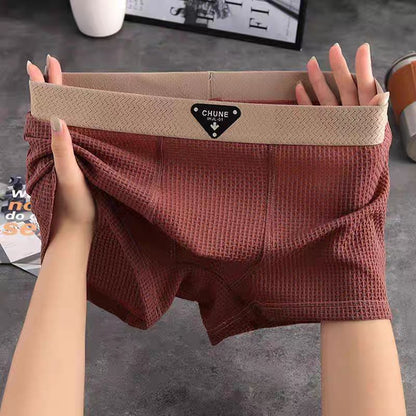 Men's Cotton Waffle Knit Boxer Briefs Angle