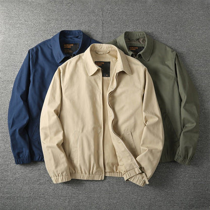 Men's Cotton Zip Up Casual Jacket Side