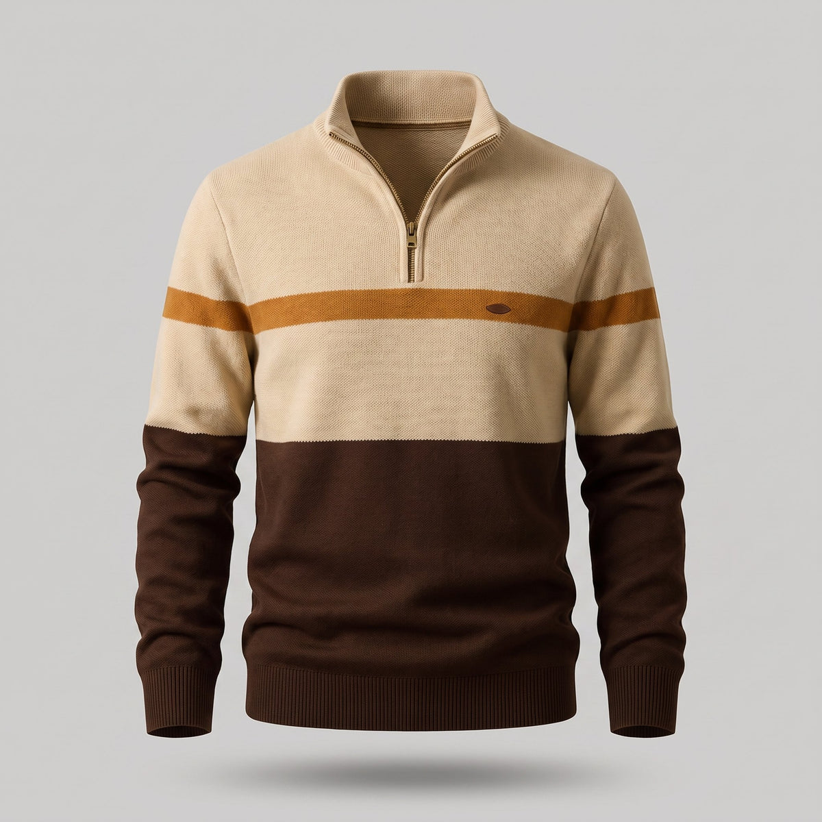 Men's Heritage Quarter-Zip Cotton Pullover Close Up