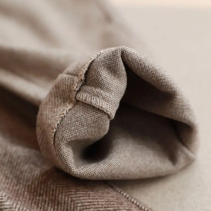Men's Herringbone Wool Trousers | Tailored Smart Fit View 11