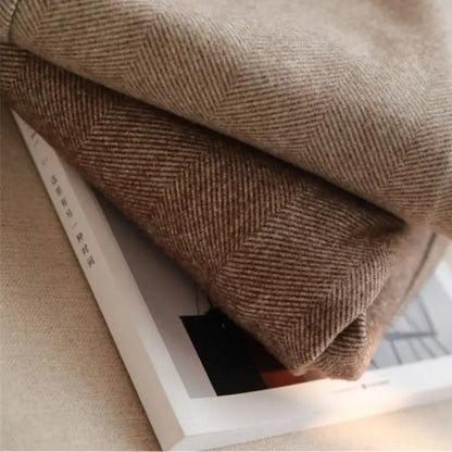 Men's Herringbone Wool Trousers | Tailored Smart Fit View 16