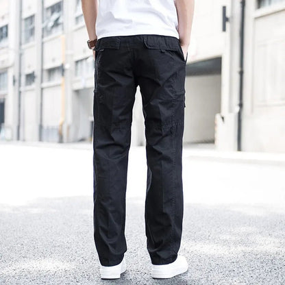 Men's Relaxed Fit Cargo Pants with Stretch Fabric Side