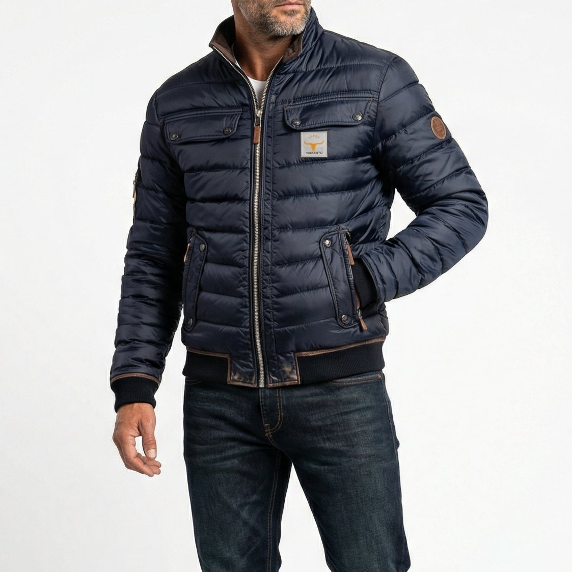 Men's Relaxed Fit Quilted Jacket with Chest Pockets Hero