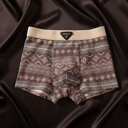 Men's Retro Cotton Boxer Briefs with Breathable Support Alternate