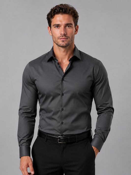 Men's Slim Fit Dress Shirt | Long Sleeve Smart Formal Hero