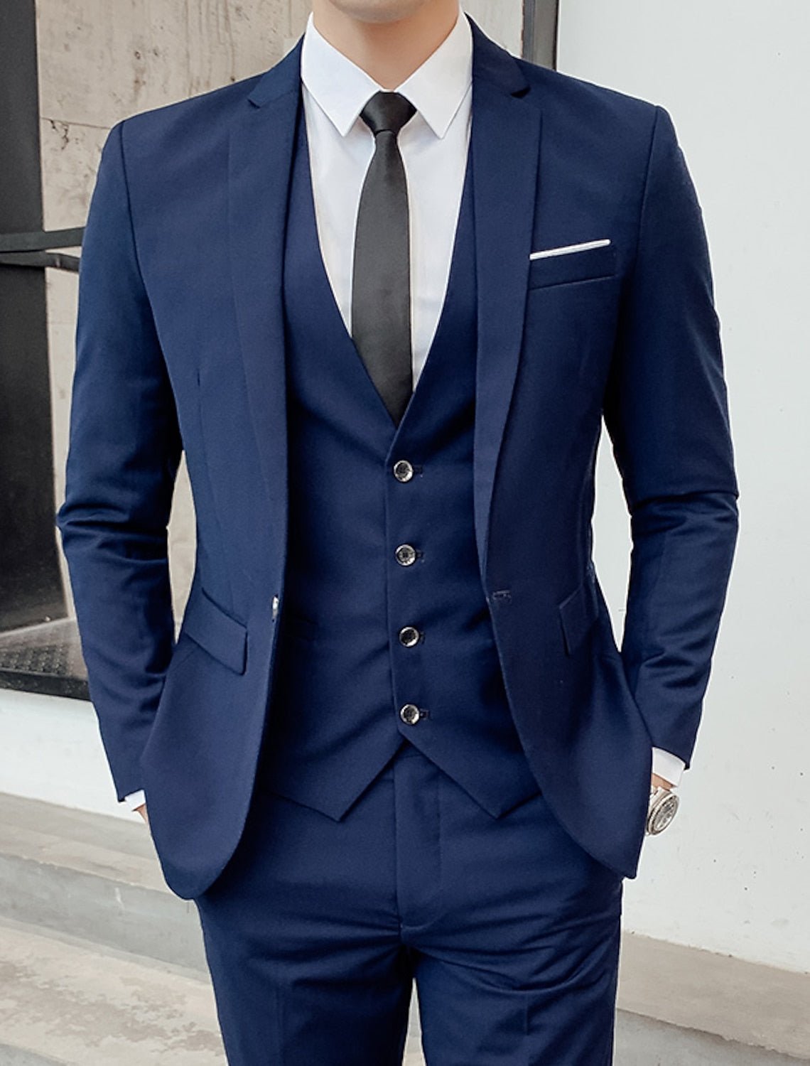 Men's Three-Piece Suit | Single Breasted Formal Set Side