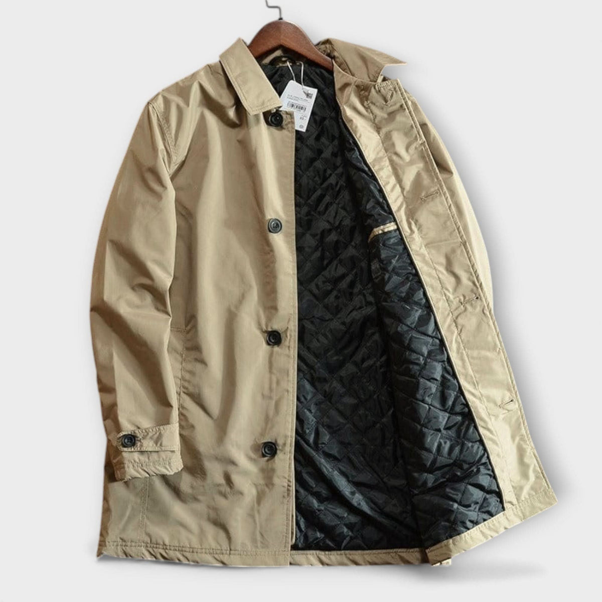 Men's Weatherproof Trench Coat with Balmacaan Collar Lifestyle