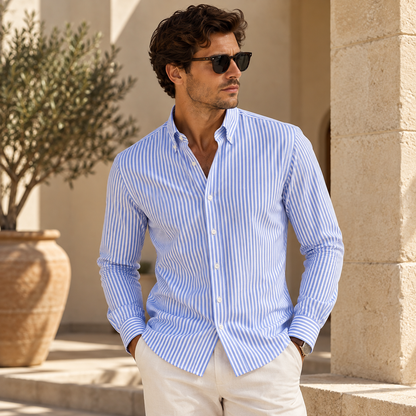 Men's Striped Long Sleeve Shirt