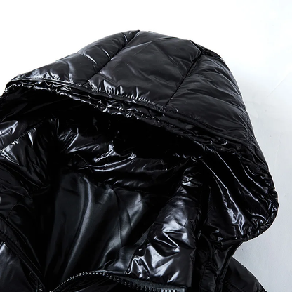 Puffer Jacket | Hooded with Gloss Finish