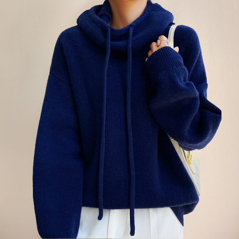 Oversized Hoodie Jumper | High Neck Drawstring Design