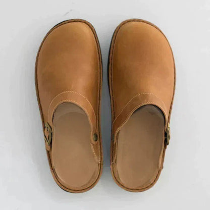 Unisex Orthopedic Leather Clogs with Comfort Insole Back