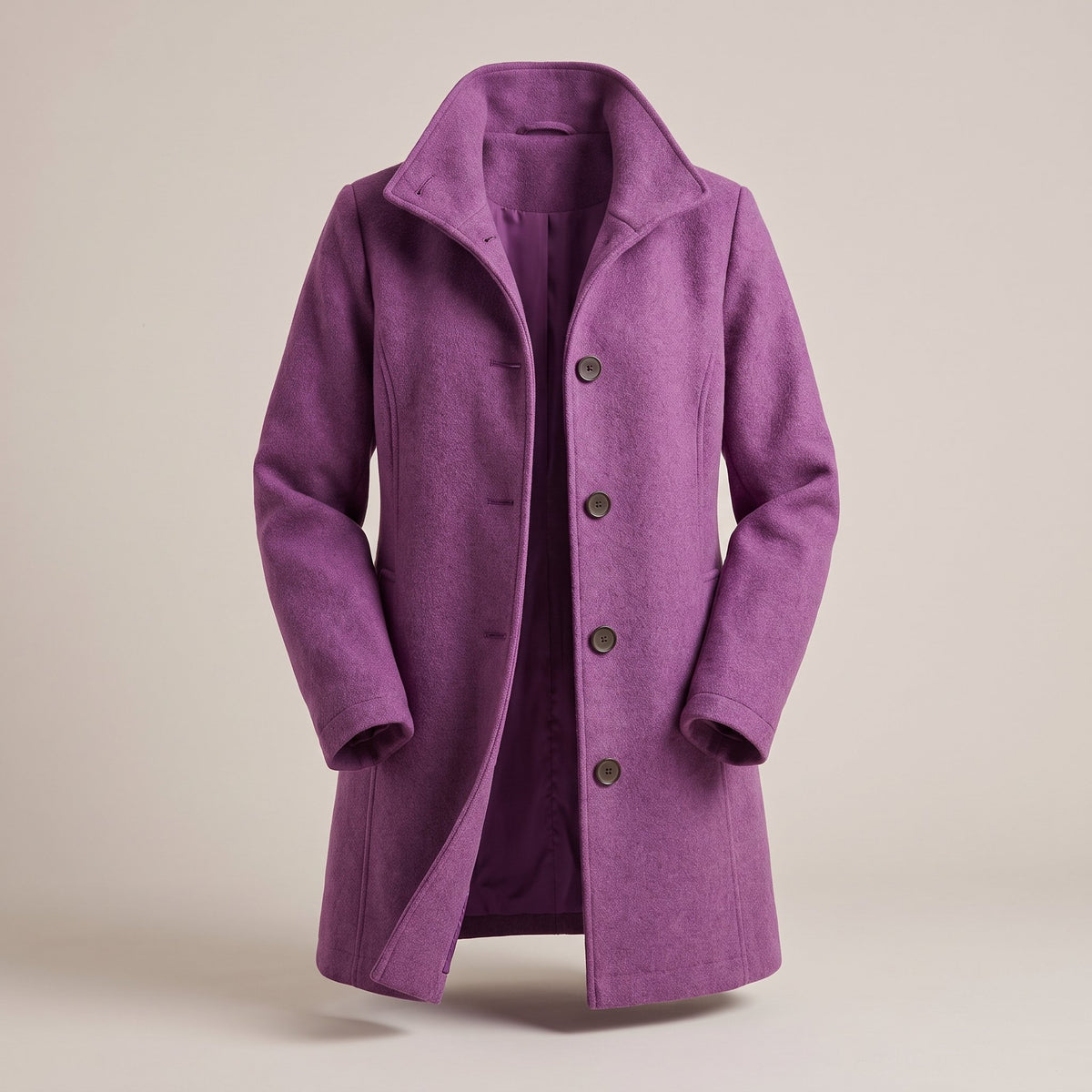 Women's Classic Heritage Coat with Wool Finish Angle