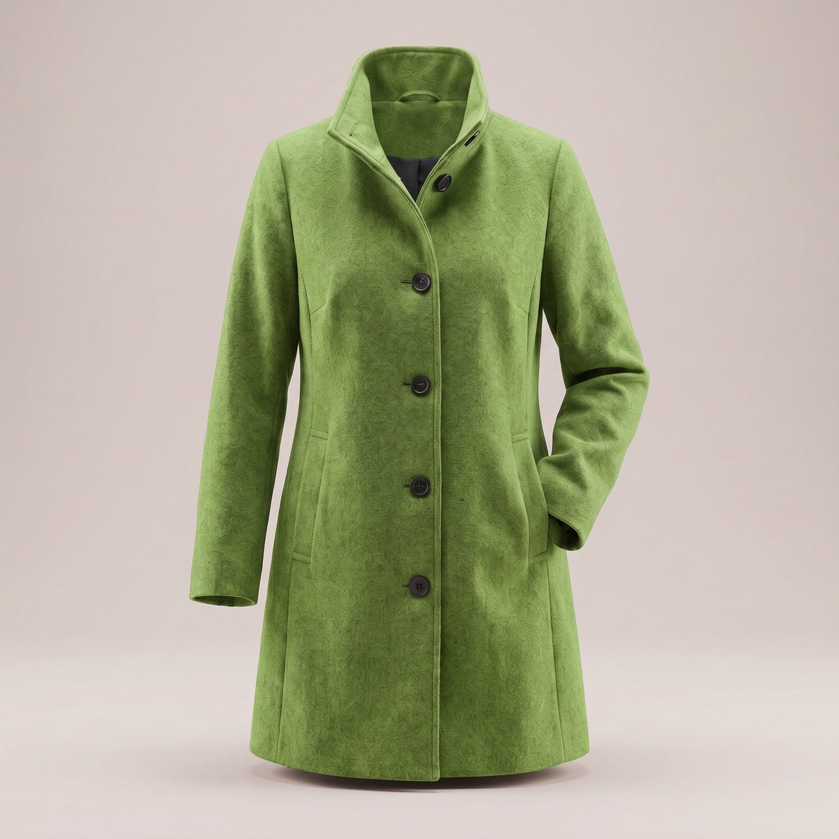 Women's Classic Heritage Coat with Wool Finish Close Up