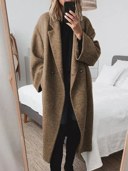 Women's Classic Tailored Overcoat with Longline Fit Side
