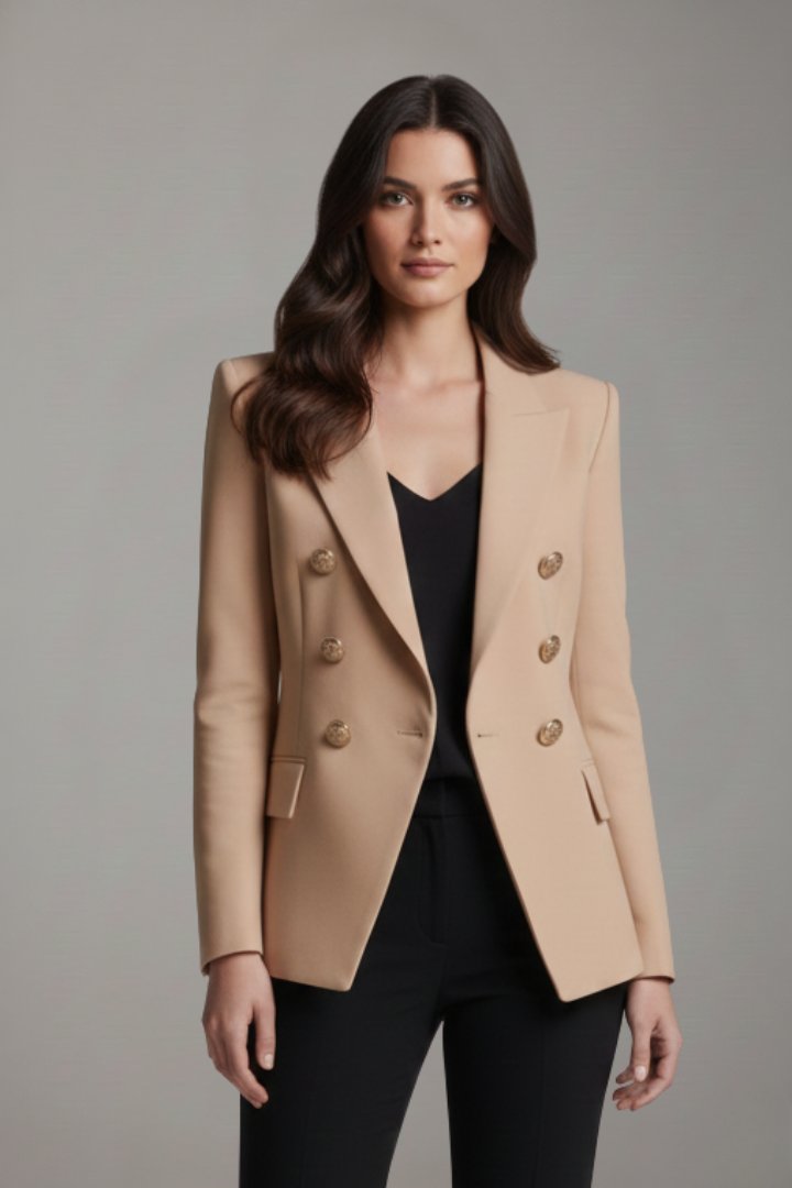Women's Double-Breasted Blazer | Smart Occasion with Gold Buttons View 11