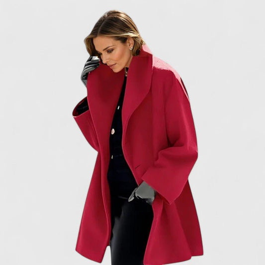 Women's Elegant Coat | Relaxed Fit with Shawl Collar Hero