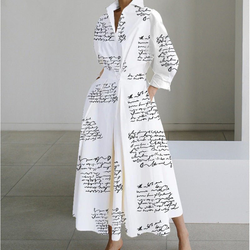 Women's Elegant Front Wrap Collared Maxi Dress Close Up