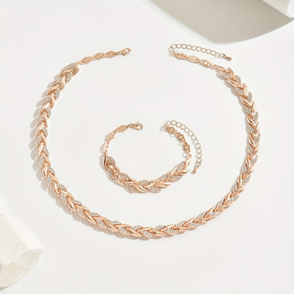 Women's Elegant Rhinestone Fish Tail Jewellery Set Lifestyle