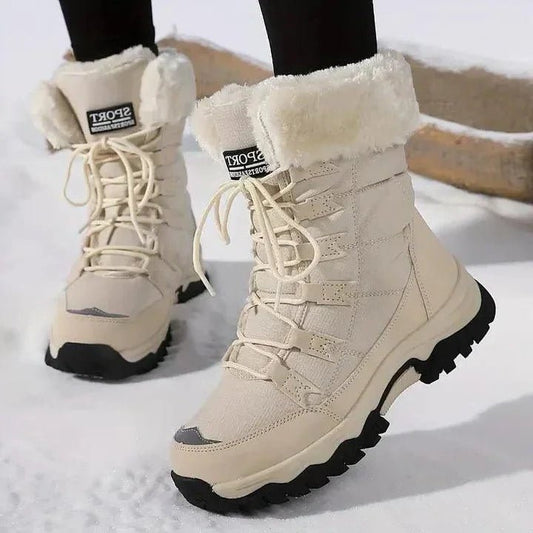 Women's Faux Fur Lined Winter Boots with Chunky Sole Hero