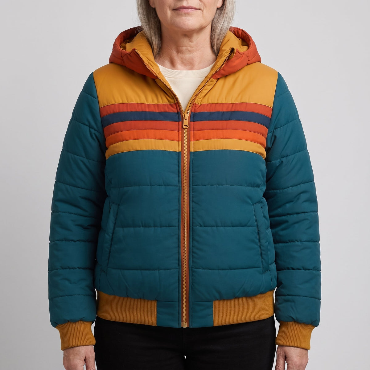 Women's Lightweight Waterproof Jacket with Stripe Detail Hero