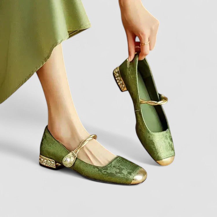Women's Orthopaedic Mary Jane Shoes | Block Heel with Strap Detail Hero