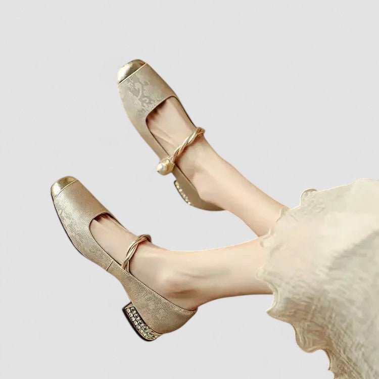 Women's Orthopaedic Mary Jane Shoes | Block Heel with Strap Detail View 13