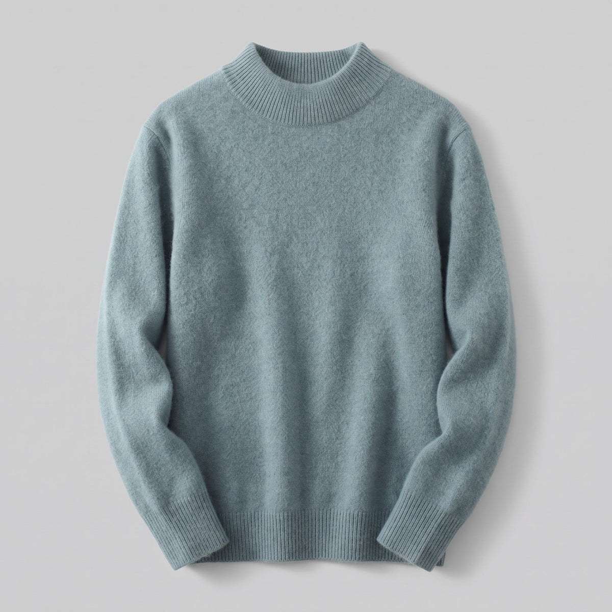 Women's Soft Knit Rollneck Jumper with Ribbed Trim Angle