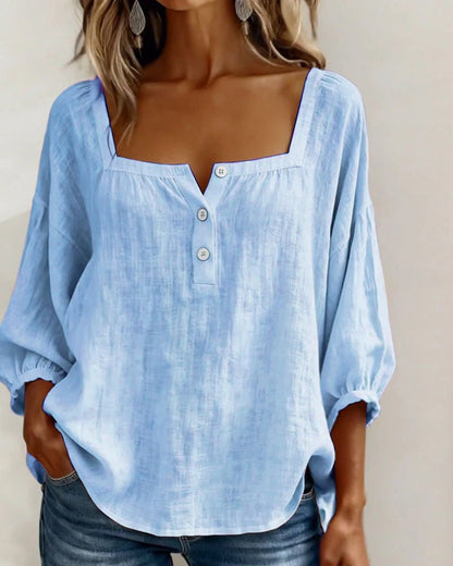 Women's Stylish Relaxed Puff Sleeve Blouse View 11