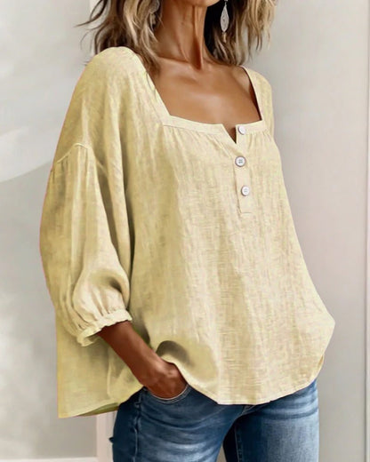 Women's Stylish Relaxed Puff Sleeve Blouse View 16
