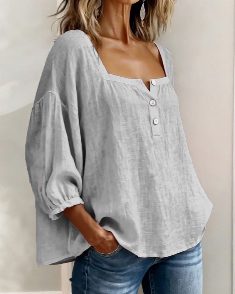 Women's Stylish Relaxed Puff Sleeve Blouse View 18