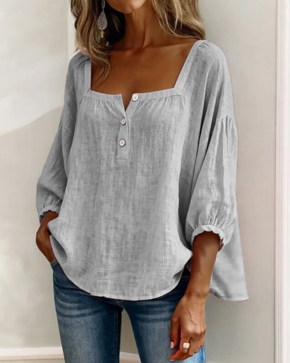 Women's Stylish Relaxed Puff Sleeve Blouse View 19