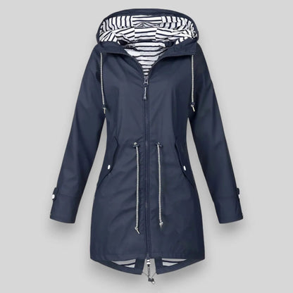 Women's Waterproof Hooded Jacket with Drawstring Waist Hero